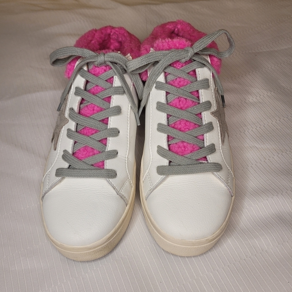 Steve Madden Polaris White and Pink Shoes sz 9.5 - Picture 2 of 11